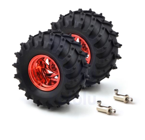 Robot Tires 120x60mm + Metal Coupler – Off Road (2 Wheel Set)- used