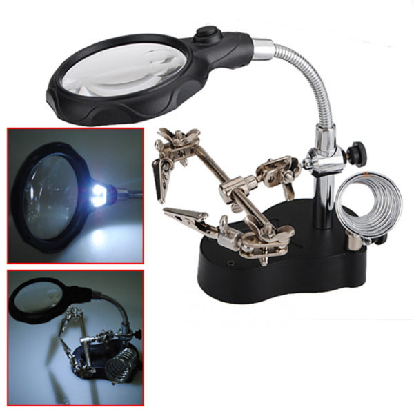 Magnifier With Alligators Holders & Solder Iron Stand TE-801 - Image 2
