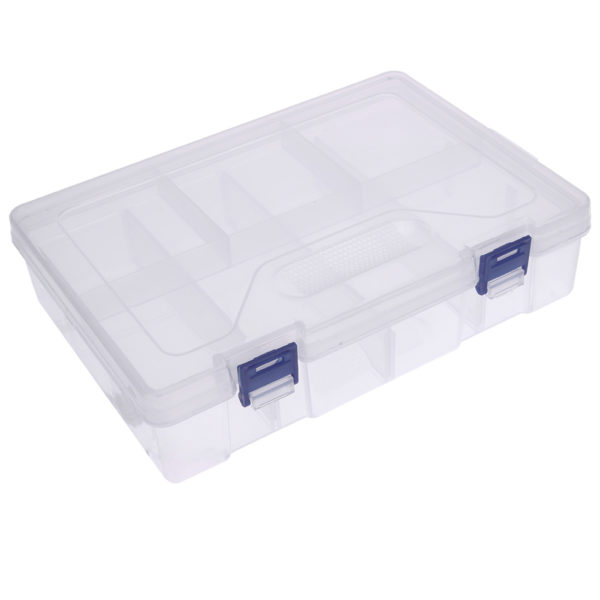 Double Layer 8 Grid Transparent Plastic component Box - Image 5