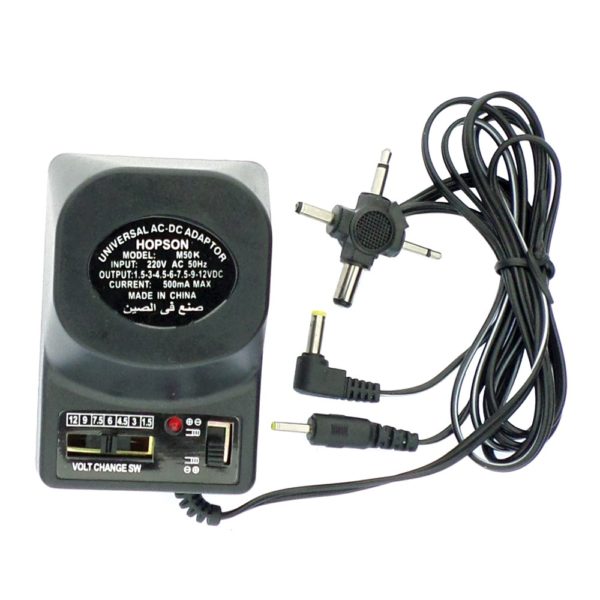 UNIVERSAL AC DC ADAPTOR 500mA 1.5 to 12 V