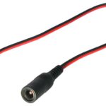 Female DC jack connector with 20 cm wire