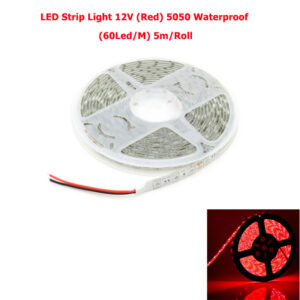 LED 5050 Strip Light 12V Red Waterproof IP65 (60Led/M) 5m/Roll