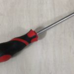 screwdriver flat (-) large 125mm red hand