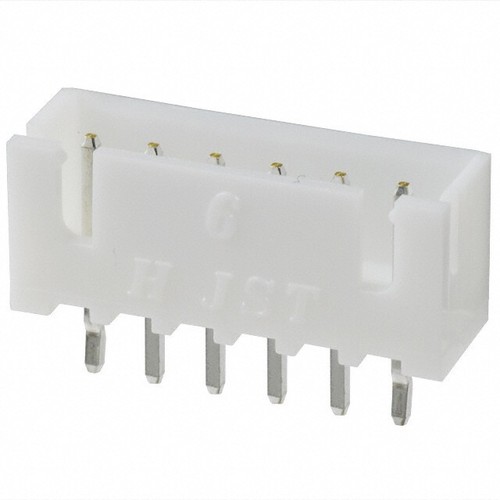 PW-M- 6 pin JST "Polarized Male on PCB"