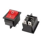 AC Switch ON/OFF 4Pin With Light (KCD4) Red